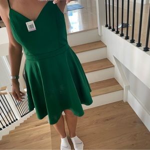 Juniors Green Cocktail Dress